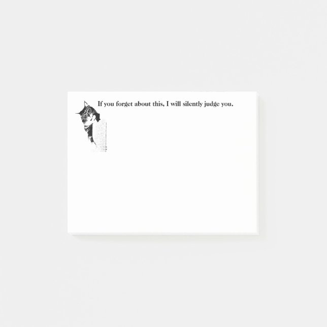 Ska domare för Hipster kattunge dig Post-it Block (Framsida)