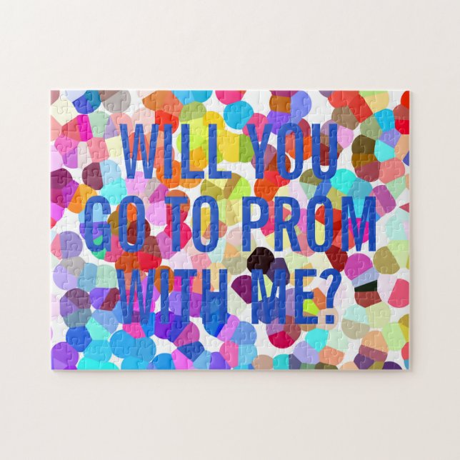 Ska du gå till Prom med mig? Modern hemligt meddel Pussel (Horisontell)