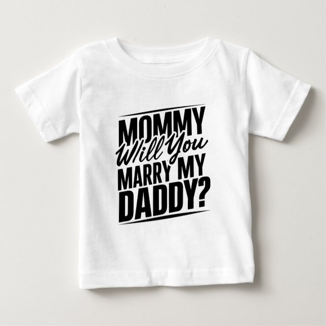 Ska du gifta dig med min pappa? T-Shirt (Framsida)