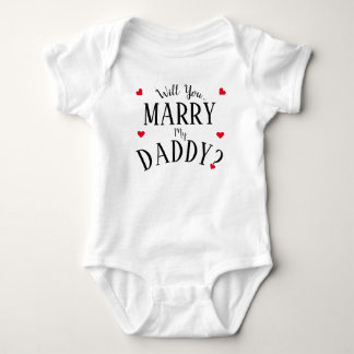 Ska du gifta dig med pappa? Baby Bodykostym T Shirt