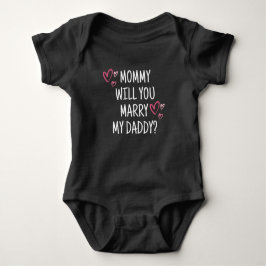 Ska du gifta dig med pappa? Baby Bodykostym T Shirt