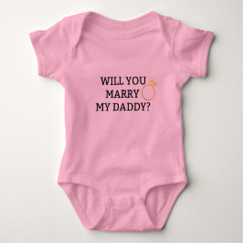 Ska du gifta dig med pappa? Baby Bodykostym T Shirt