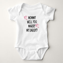 Ska du gifta dig med pappa? Baby Bodykostym T Shirt
