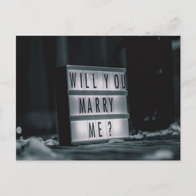 Ska du gifta mig? Giftermål Frieri Romantic Vykort (Framsida)