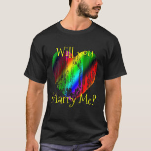 Ska du gifta mig med Heart Gay Gay Lov? T Shirt