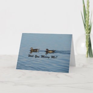 Ska du gifta mig? Wood Anka Pair Kort