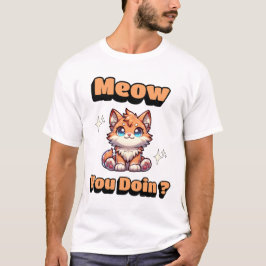 Ska du göra det? Cute Funny Cat Pun för Djurälskar T Shirt