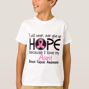 Ska ge aldrig upp hoppmosterbröstcancer t shirt