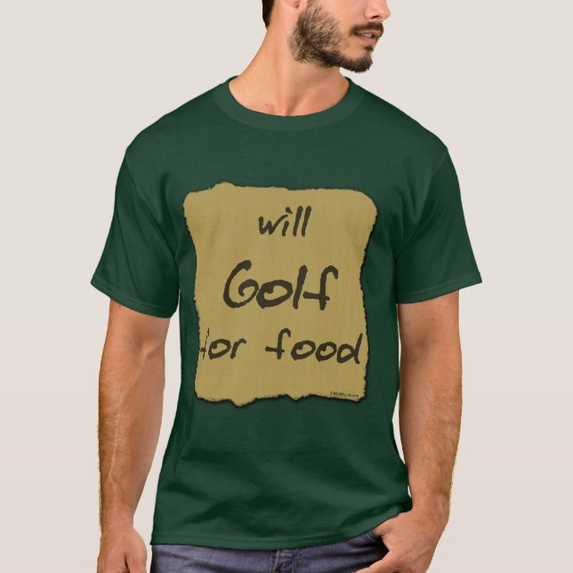 Ska Golf för mat T Shirt (Framsida)