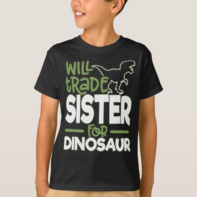 Ska handelsyster för DinosaurT-tröja T Shirt (Framsida)
