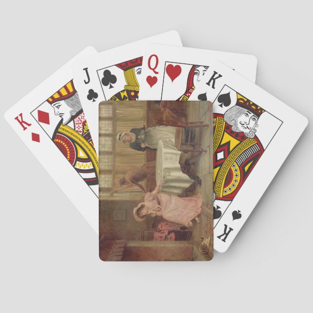 "Ska honom kommer?", (olja på kanfas) Spelkort (Baksidan)