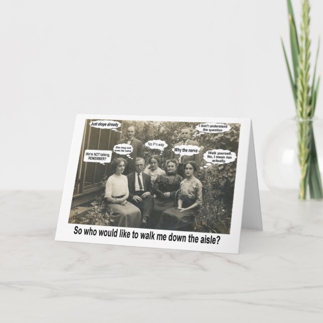 Ska jag gå ner i Aisle? - FUNNY Inbjudan (Framsida)