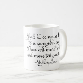 Ska jag jämföra den med sommardagen - Shakespeare? Kaffemugg