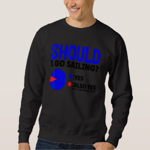 Ska jag segla Ja också ja Kapten seglar S Lång Ärmad Tröja