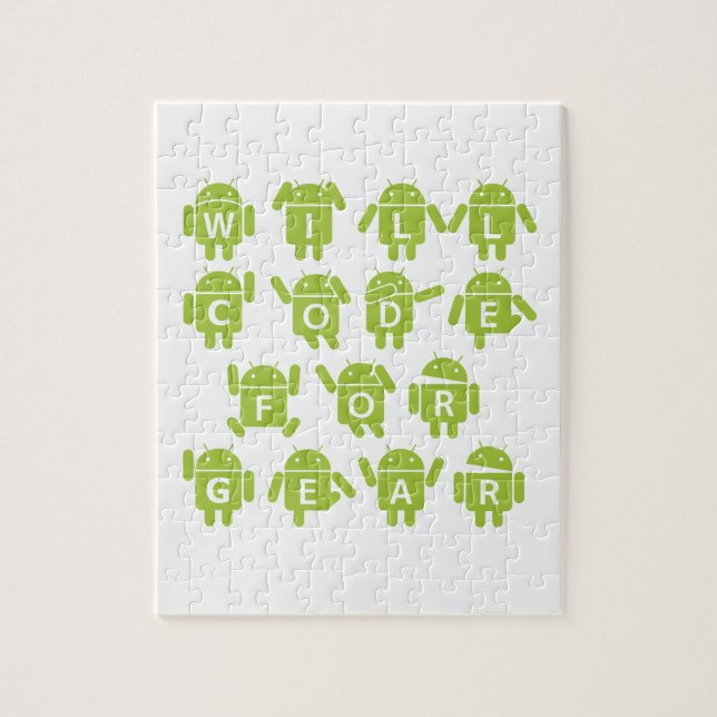 Ska kodifiera för utrustar (Bugdroid Pussel (Vertikal)