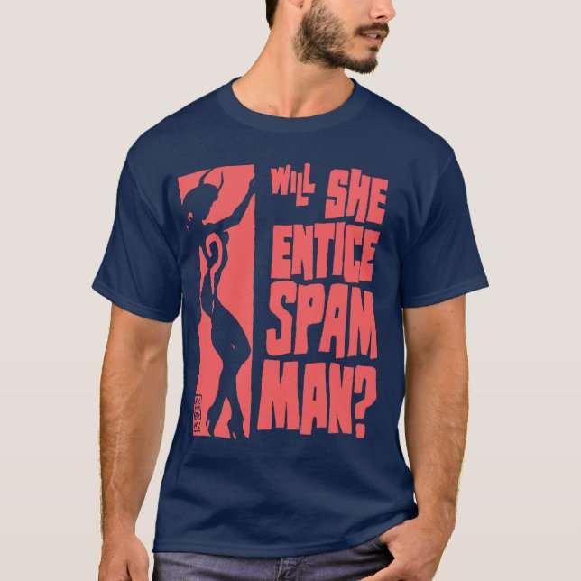 ska lockar hon SPAM-MANEN T-shirt (Framsida)