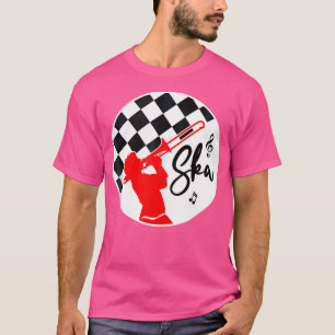 Ska Music Punk Reggae Retro Black Red Checkerboard T Shirt