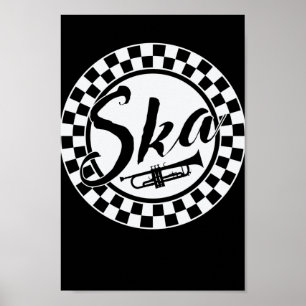 Ska Musik Trompete Swing Jazz Musikstill Poster