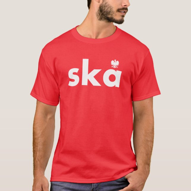 SKA polska efternamnsskjorta T Shirt (Framsida)