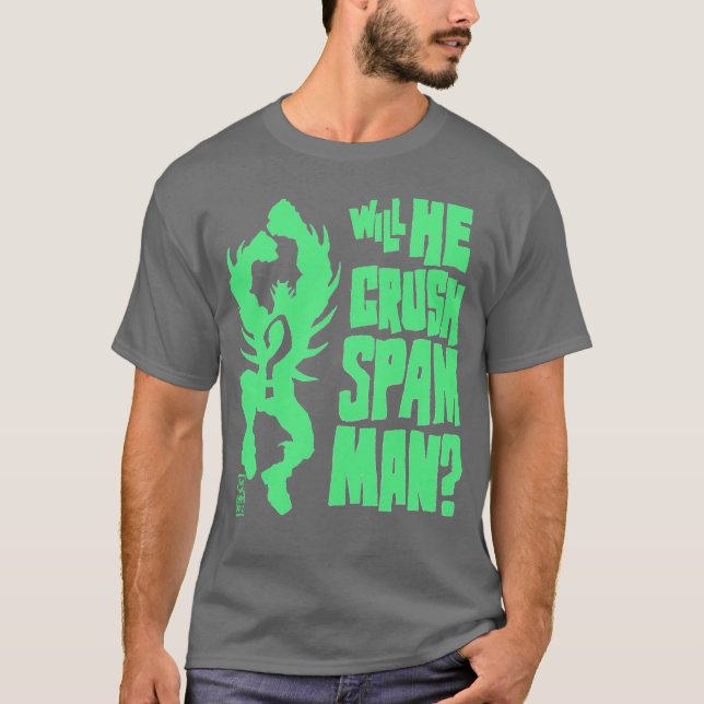 Ska SLÅR han SPAM-MANEN Tee Shirt (Framsida)