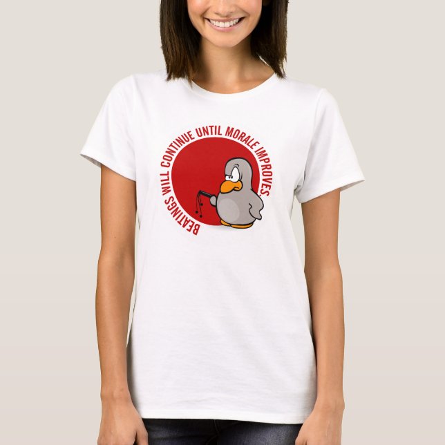 Ska strykar fortsätter, tills moral förbättrar t-shirt (Framsida)