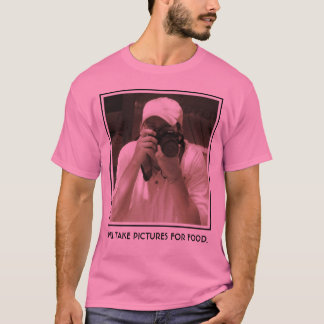 SKA TAKEBILDER FÖR FOOD. TEE SHIRT