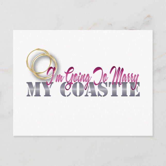 Ska till Marry My Coastie Vykort (Framsida)