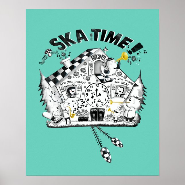 Ska Time Cuckoo Clock Poster (Framsidan)