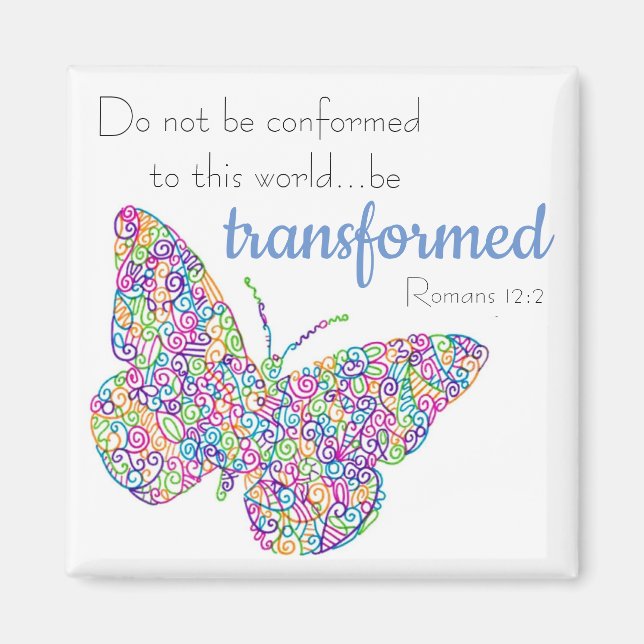 "...ska transformeras" Butterfly Magnet (Framsidan)