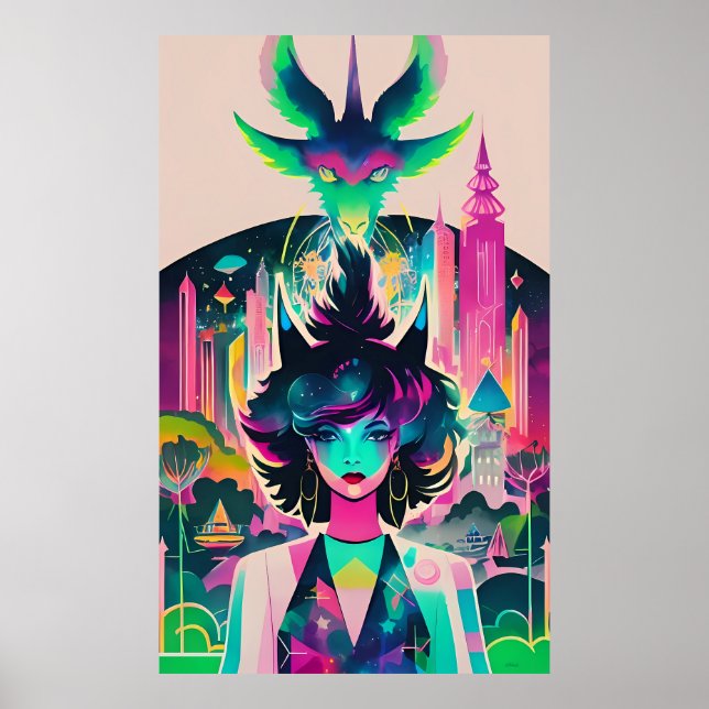 Ska vi åka till stadsparken? Ken Gage Fantasy Poster (Framsidan)