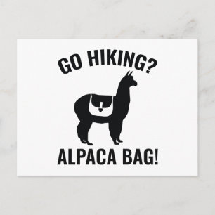 Ska vi gå och leta? Alpaca Bag! Vykort