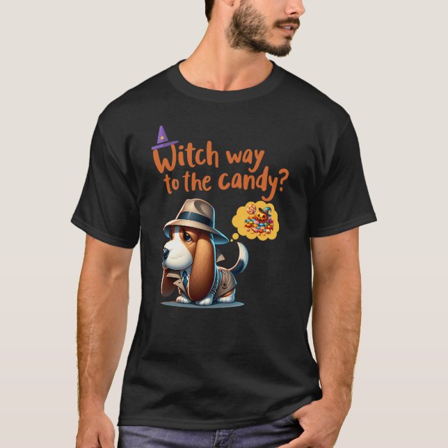 Ska vi gå till godiset? Funny Halloween T Shirt (Framsida)
