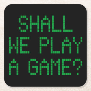 Ska vi spela spel? underlägg papper kvadrat