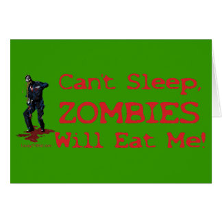 Ska Zombies äter mig Hälsningskort