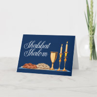 Skabbat Shalom Jewish Blessings Greeting Card