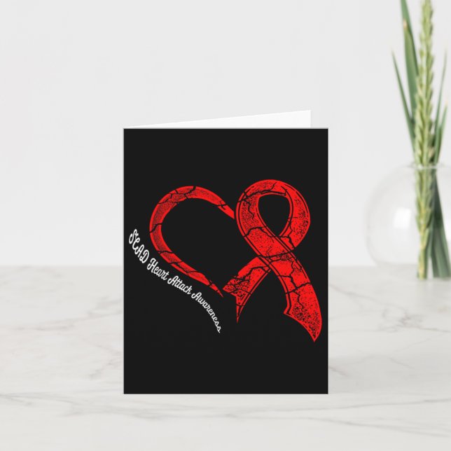 Skad Heart Attack Survivor Överlever Warrior Aware Kort (Framsida)