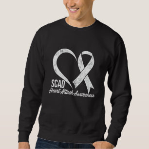 Skad Heart Attack Survivor Överlever Warrior Aware Lång Ärmad Tröja