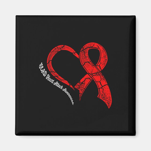 Skad Heart Attack Survivor Överlever Warrior Aware Magnet (Framsidan)