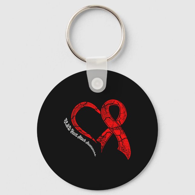 Skad Heart Attack Survivor Överlever Warrior Aware Nyckelring (Framsida)