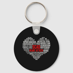 Skad Heart Attack Survivor Patient Warrior Awarene Nyckelring