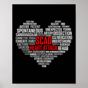 Skad Heart Attack Survivor Patient Warrior Awarene Poster