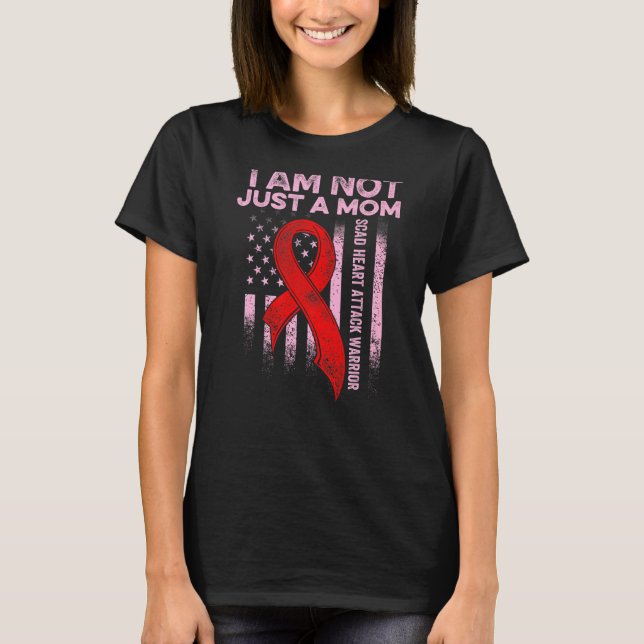 Skad Heart Attack Survivor Therapy Warrior Awarene T Shirt (Framsida)