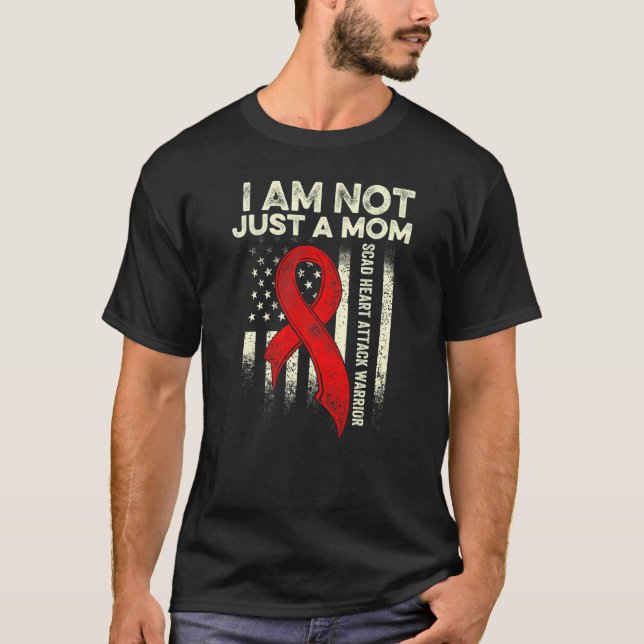 Skad Heart Attack Survivor Therapy Warrior Awarene T Shirt (Framsida)