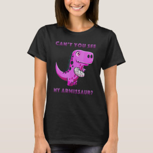 Skada Brutet Arm Snart frisk Cute rex Armissaur T Shirt