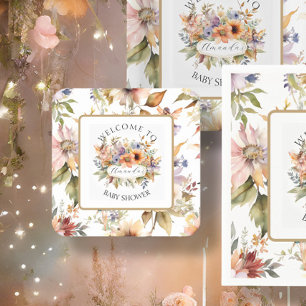 Skåda för Blommigt Flicka på sagda Fall Fairy Underlägg Papper Kvadrat