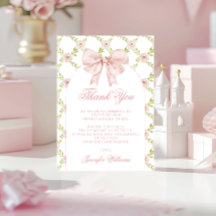 Skåda för Blommigt Rosa Bow Shabby chic Flicka
