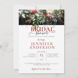 Skåda för Winter-Helgdag vattenfärgsfärgarrangeman Inbjudningar