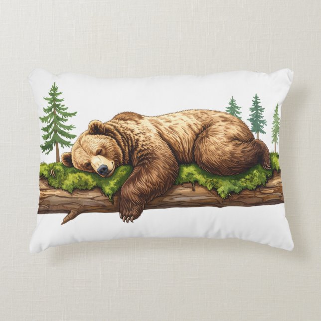 Skåda från Rustip Seping Bear Woodland Prydnadskudde (Framsidan)