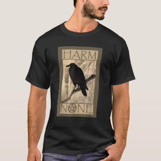 Skada ingen Wiccan Svart Unisex Kortärmad Modern T Shirt