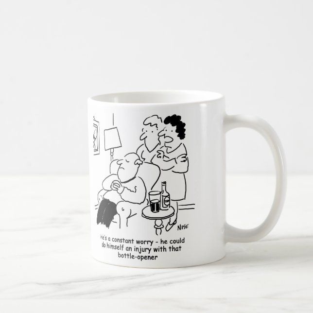 Skada med flaska-öppnare kaffemugg (Höger)